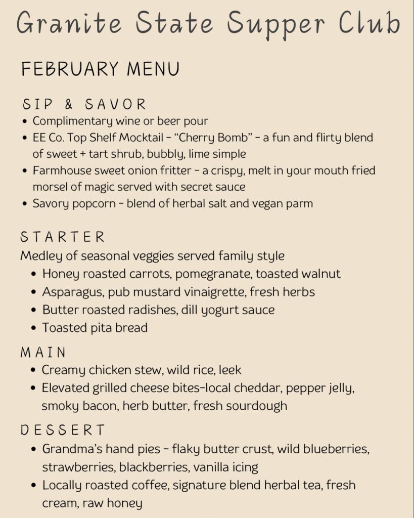 Granite State Supper Club, dinner club
